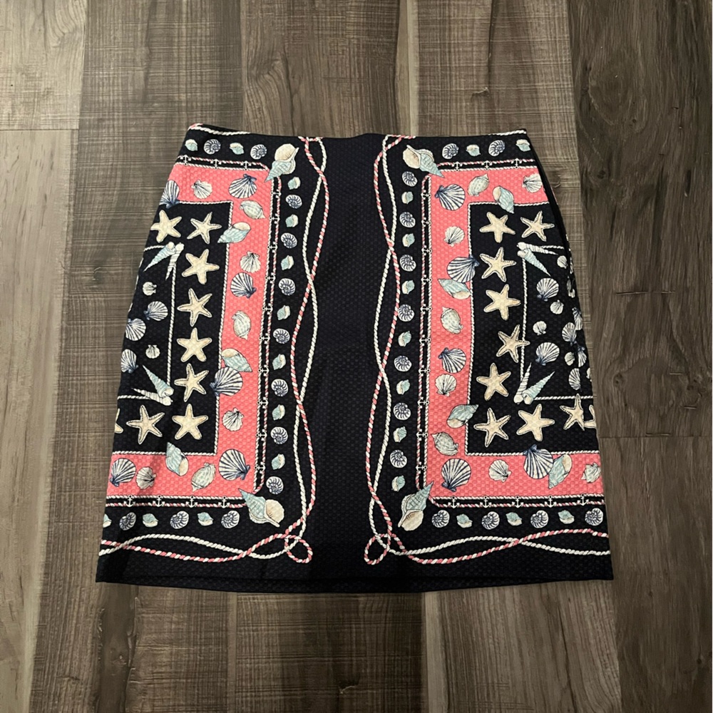 Black and Coral Starfish Shell Skirt